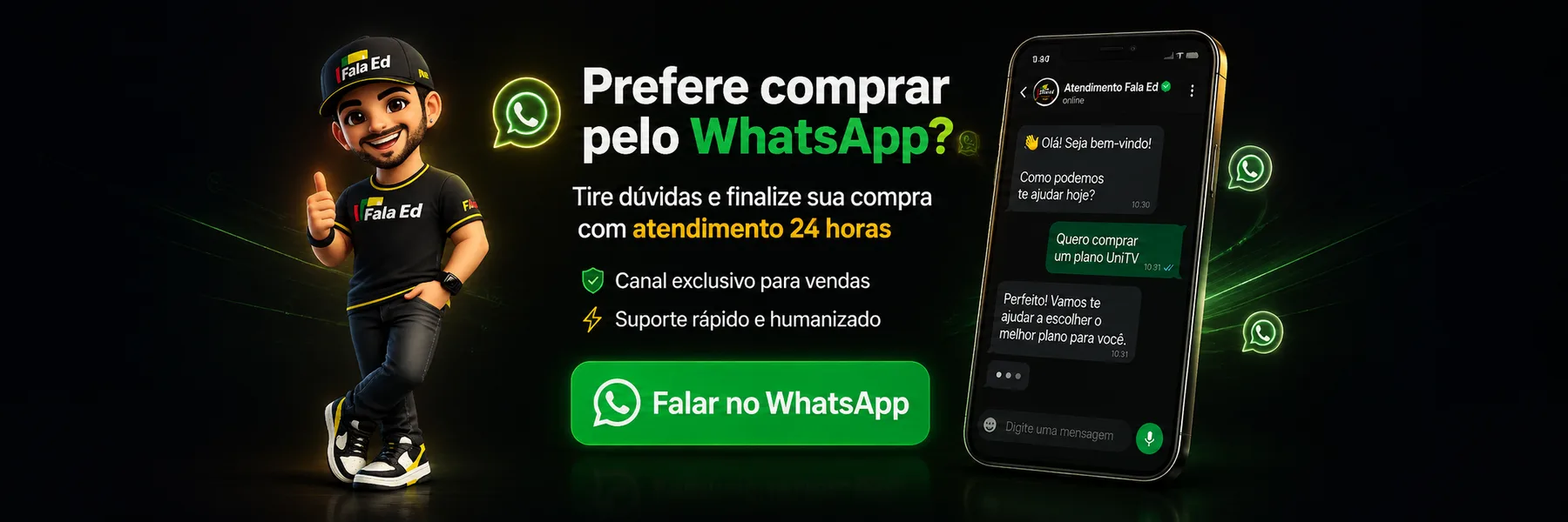 Prefere comprar pelo WhatsApp? Atendimento 24 horas